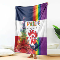 LGBTQ Pride Month Gay Blanket Eiffel Tower Paris Rainbow Flag