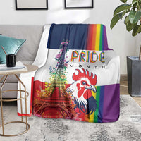 LGBTQ Pride Month Gay Blanket Eiffel Tower Paris Rainbow Flag