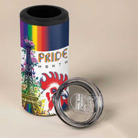 LGBTQ Pride Month Gay 4 in 1 Can Cooler Tumbler Eiffel Tower Paris Rainbow Flag