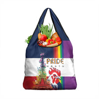 LGBTQ Pride Month Gay Grocery Bag Eiffel Tower Paris Rainbow Flag