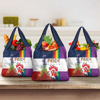 LGBTQ Pride Month Gay Grocery Bag Eiffel Tower Paris Rainbow Flag