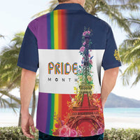 LGBTQ Pride Month Gay Hawaiian Shirt Eiffel Tower Paris Rainbow Flag