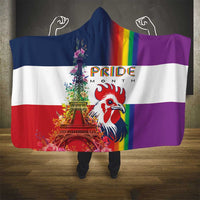 LGBTQ Pride Month Gay Hooded Blanket Eiffel Tower Paris Rainbow Flag