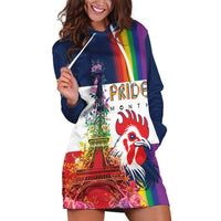 LGBTQ Pride Month Gay Hoodie Dress Eiffel Tower Paris Rainbow Flag
