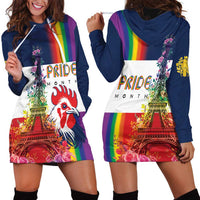 LGBTQ Pride Month Gay Hoodie Dress Eiffel Tower Paris Rainbow Flag