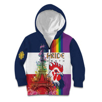 LGBTQ Pride Month Gay Kid Hoodie Eiffel Tower Paris Rainbow Flag