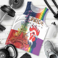 LGBTQ Pride Month Gay Men Tank Top Eiffel Tower Paris Rainbow Flag