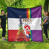 LGBTQ Pride Month Gay Quilt Eiffel Tower Paris Rainbow Flag