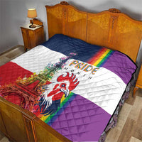 LGBTQ Pride Month Gay Quilt Eiffel Tower Paris Rainbow Flag