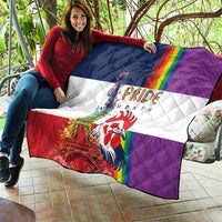 LGBTQ Pride Month Gay Quilt Eiffel Tower Paris Rainbow Flag