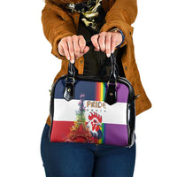 LGBTQ Pride Month Gay Shoulder Handbag Eiffel Tower Paris Rainbow Flag
