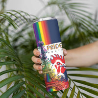 LGBTQ Pride Month Gay Skinny Tumbler Eiffel Tower Paris Rainbow Flag