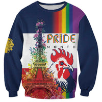 LGBTQ Pride Month Gay Sweatshirt Eiffel Tower Paris Rainbow Flag