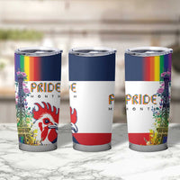 LGBTQ Pride Month Gay Tumbler Cup Eiffel Tower Paris Rainbow Flag