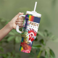 LGBTQ Pride Month Gay Tumbler With Handle Eiffel Tower Paris Rainbow Flag