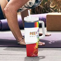 LGBTQ Pride Month Gay Tumbler With Handle Eiffel Tower Paris Rainbow Flag