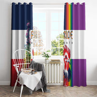 LGBTQ Pride Month Gay Window Curtain Eiffel Tower Paris Rainbow Flag