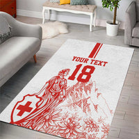 Custom Switzerland Football Area Rug Confoederatio Helvetica