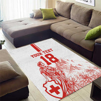 Custom Switzerland Football Area Rug Confoederatio Helvetica