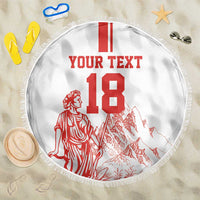 Custom Switzerland Football Beach Blanket Confoederatio Helvetica