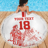 Custom Switzerland Football Beach Blanket Confoederatio Helvetica