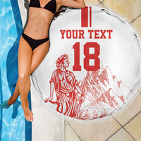 Custom Switzerland Football Beach Blanket Confoederatio Helvetica