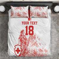 Custom Switzerland Football Bedding Set Confoederatio Helvetica