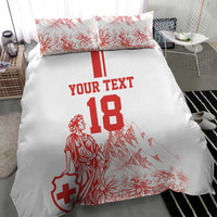 Custom Switzerland Football Bedding Set Confoederatio Helvetica
