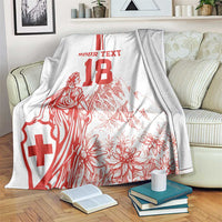 Custom Switzerland Football Blanket Confoederatio Helvetica