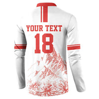 Custom Switzerland Football Button Sweatshirt Confoederatio Helvetica