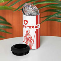 Custom Switzerland Football 4 in 1 Can Cooler Tumbler Confoederatio Helvetica