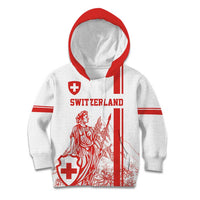 Custom Switzerland Football Kid Hoodie Confoederatio Helvetica