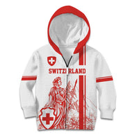 Custom Switzerland Football Kid Hoodie Confoederatio Helvetica