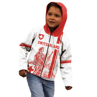 Custom Switzerland Football Kid Hoodie Confoederatio Helvetica