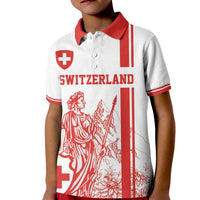 Custom Switzerland Football Kid Polo Shirt Confoederatio Helvetica