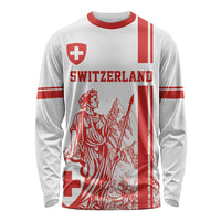 Custom Switzerland Football Long Sleeve Shirt Confoederatio Helvetica