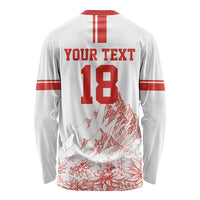 Custom Switzerland Football Long Sleeve Shirt Confoederatio Helvetica