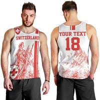 Custom Switzerland Football Men Tank Top Confoederatio Helvetica