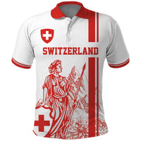 Custom Switzerland Football Polo Shirt Confoederatio Helvetica