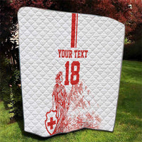 Custom Switzerland Football Quilt Confoederatio Helvetica