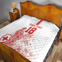 Custom Switzerland Football Quilt Confoederatio Helvetica