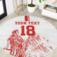 Custom Switzerland Football Round Carpet Confoederatio Helvetica