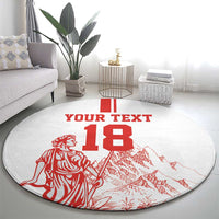 Custom Switzerland Football Round Carpet Confoederatio Helvetica
