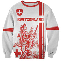Custom Switzerland Football Sweatshirt Confoederatio Helvetica