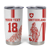 Custom Switzerland Football Tumbler Cup Confoederatio Helvetica