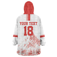 Custom Switzerland Football Wearable Blanket Hoodie Confoederatio Helvetica