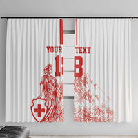 Custom Switzerland Football Window Curtain Confoederatio Helvetica