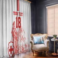 Custom Switzerland Football Window Curtain Confoederatio Helvetica