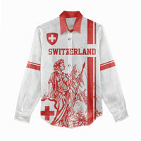 Custom Switzerland Football Women Casual Shirt Confoederatio Helvetica