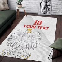 Custom Poland Football Area Rug Bialo-Czerwoni Go Champion